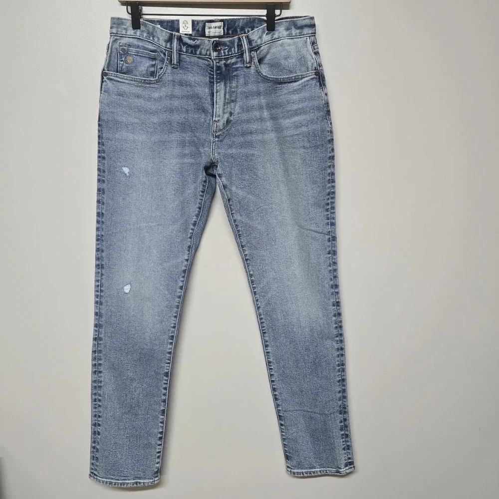 Nwt Todd Snyder Slim Fit Stretch Destroyed‎ Indigo Jeans Men's Sz 32 X 32